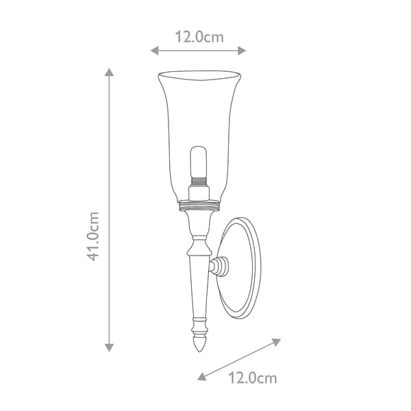 Badeværelsesvæglampe krom 41 cm Dryden 1xG9 3W Elstead