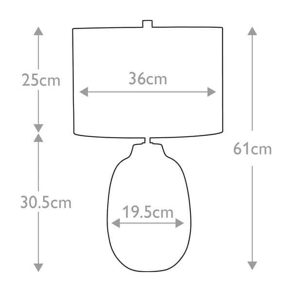 Bordlampa keramisk vitgrön Chelsfield E27 60W Elstead