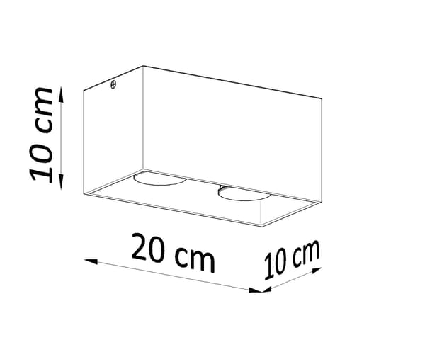 Spot QUAD MAXI Grå Sollux Lighting SL.0382