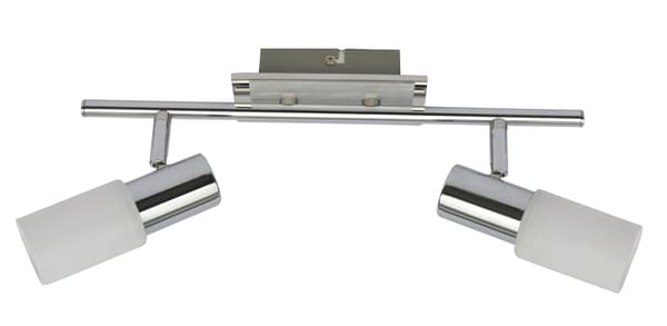 Takspotlight krom / vit E14 2x40W Logan 6097 Rabalux