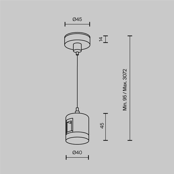 Wireophæng med lige strømstik messing FLARITY Maytoni Technical