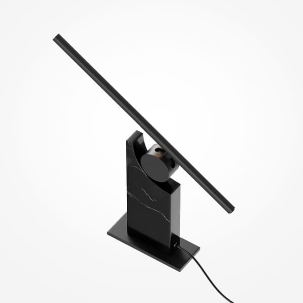 Bordlampe moderne sort marmorbase stick LED 9W MONUMENTO Maytoni