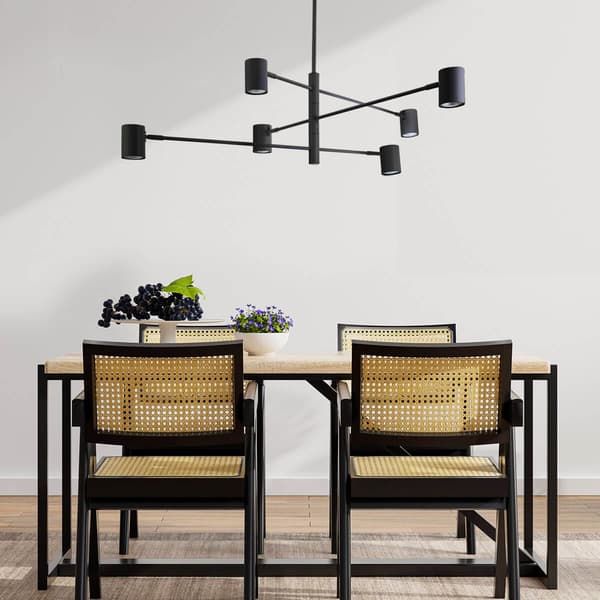 Snow pendellampe 6xGU10 sort LP-731/6P BK Light Prestige