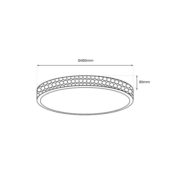 LED-loftlampe Shiny clear 34W 49 cm Milagro ML8499
