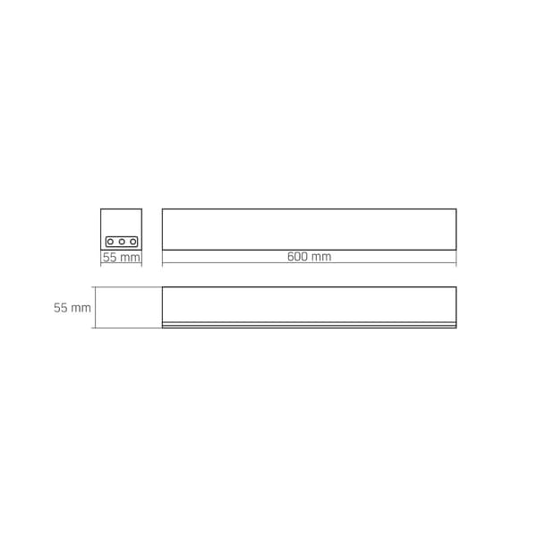 Videx LED modulær loftlampe 60 cm Linear 24W 2400lm 5000K