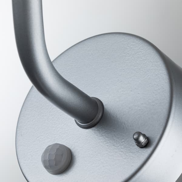 Utomhusvägglampa med sensor silver E27 60W Klampenborg Elstead