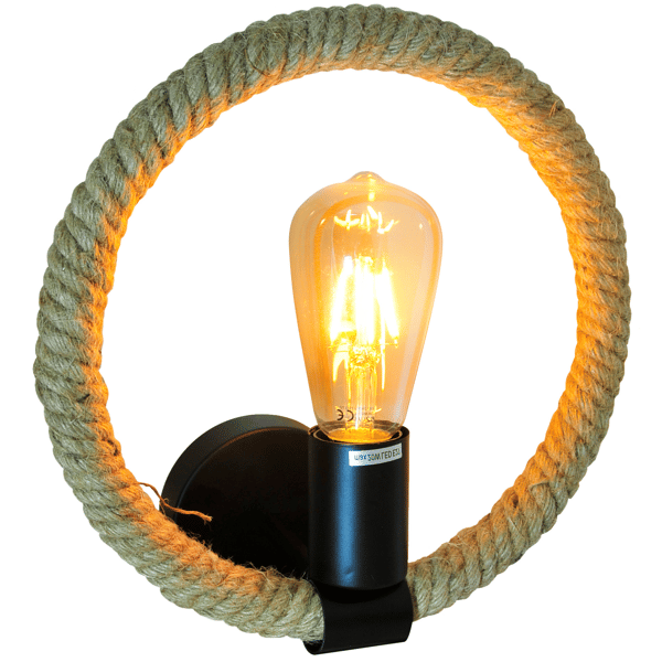 Vägglampa E27 ROPE ARTHUR 311450 Polux
