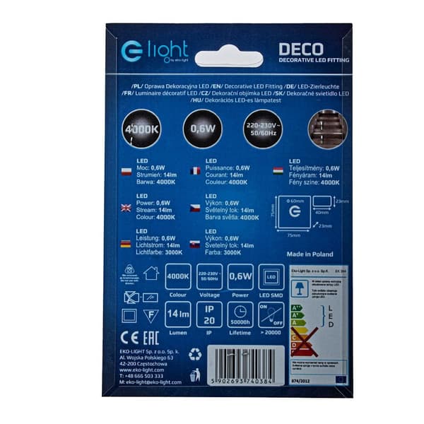 Trappbelysning 1x0.06W LED DECO EKS0384 Eko-Light