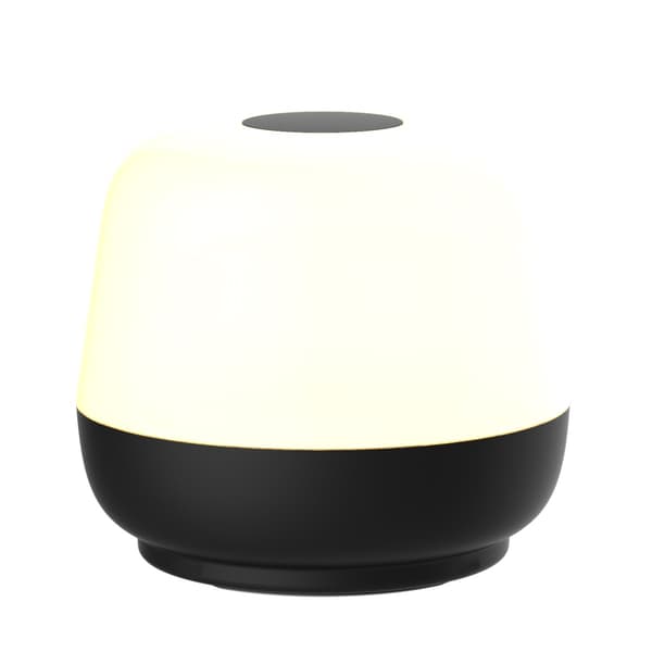 Udendørs bordlampe til terrasse moderne sort rund LED 1.2W varm farve batteri USB-C IP44 SAMBA Polux