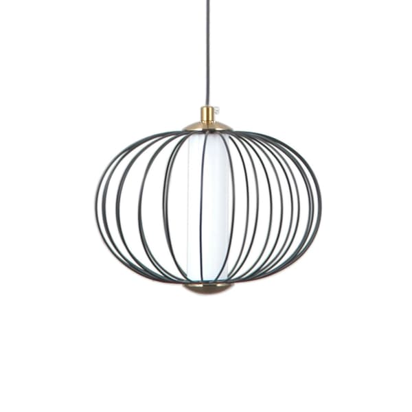 Moderne sort mat tråd LED pendellampe 5W RABEL Italux