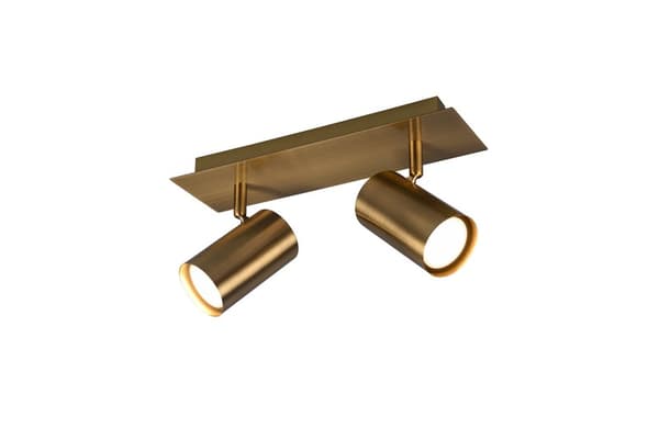 Modern takspotlight mässing cylindriska rör 2xGU10 35W VANTOS Trio