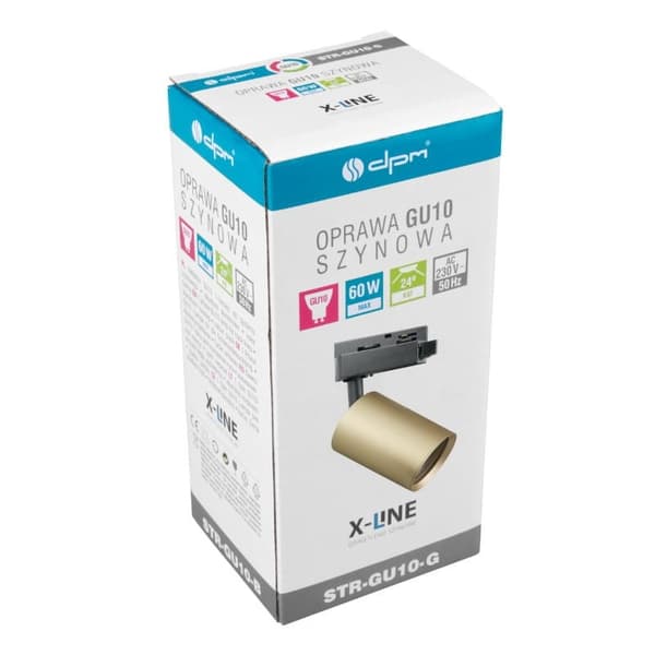 GU10 10W guld X-Line spårstrålkastare DPM