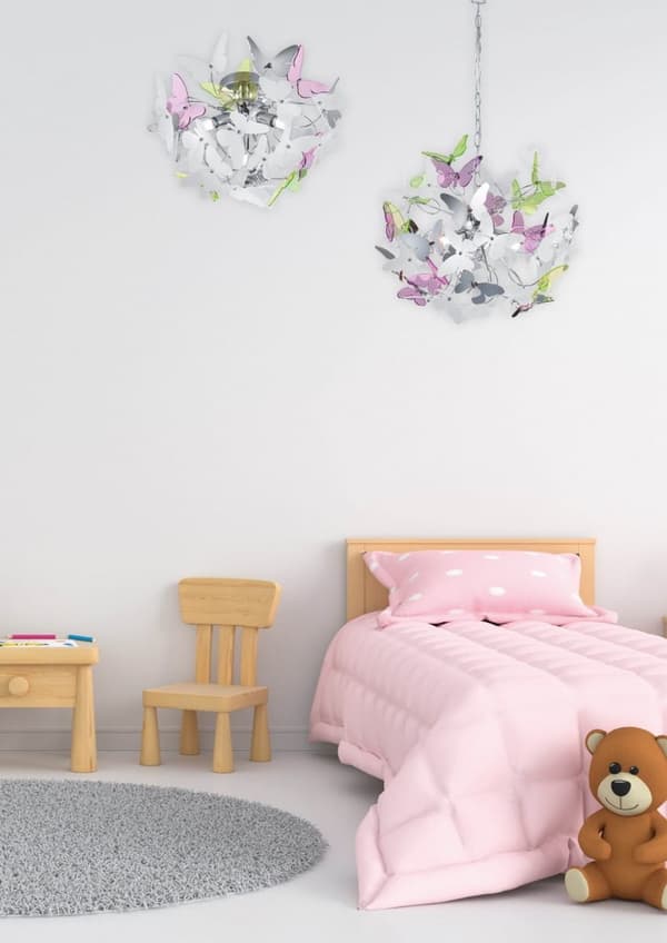 Moderne loftlampe BUTTERFLY sølv RL R60213017