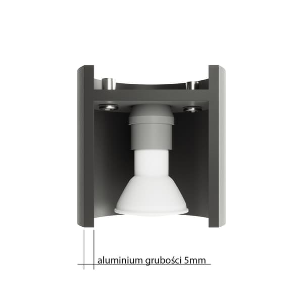 Spot TIUBE harmaa Sollux Lighting SL.0696