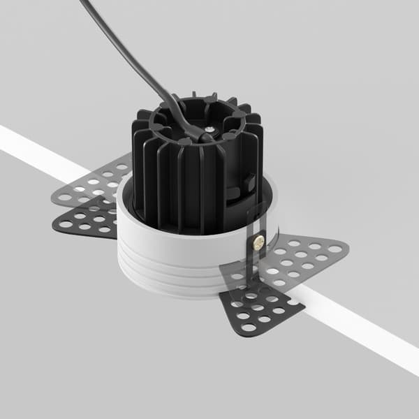 Upotettava moderni musta LED-kohdevalo 7W ROUND Maytoni Technical