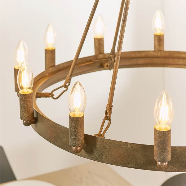 Industriel pendellampe ring lysekrone 12xE14 60W CHEVALIER Endon