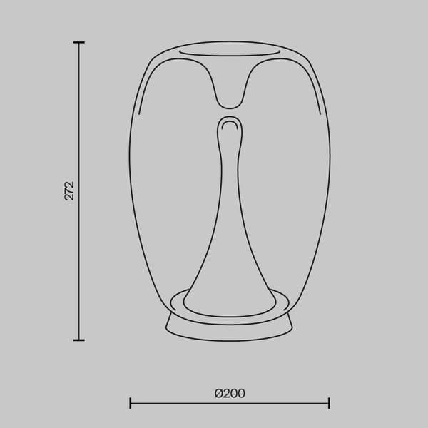 Bordlampe seng røget glas Splash LED 9W Maytoni