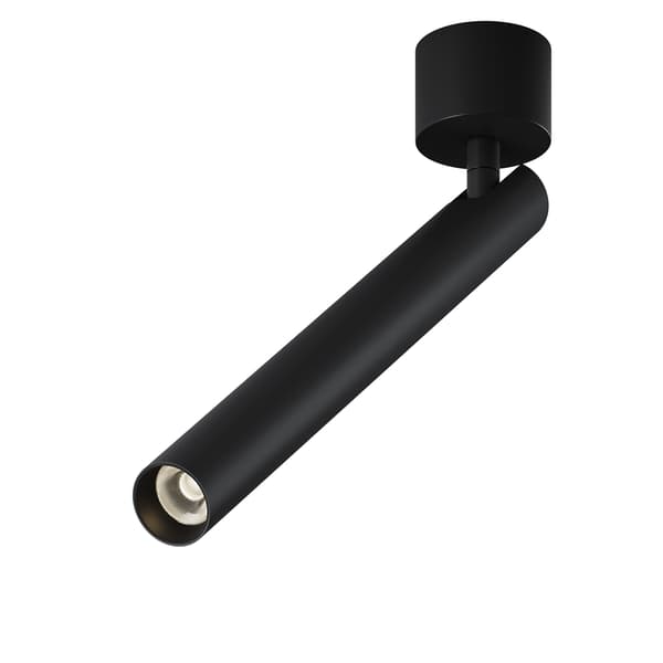 Loftspot bevægelig sort rør LED 6W Focus T Maytoni