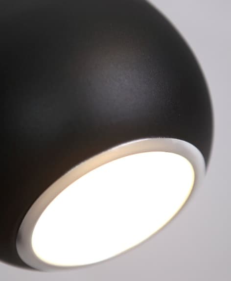 Sort dråbeformet pendellampe DROP 1xE27 40W P0233 Maxlight