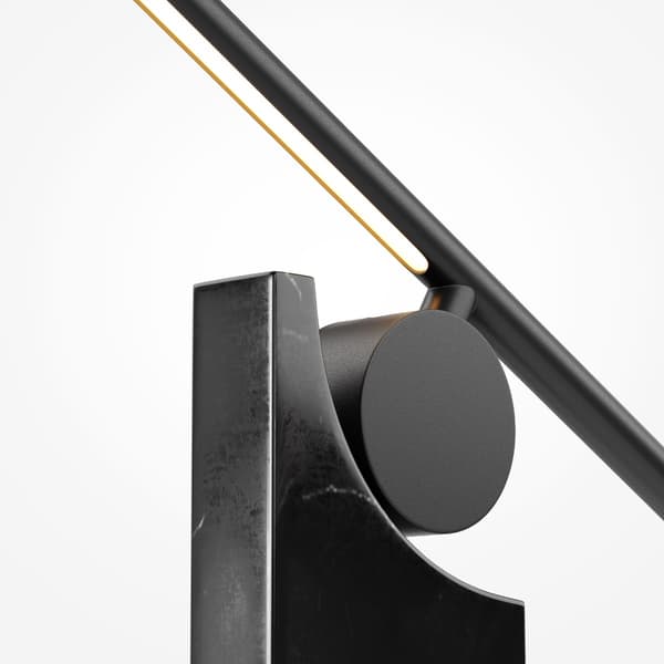 Bordlampe moderne sort marmorbase stick LED 9W MONUMENTO Maytoni