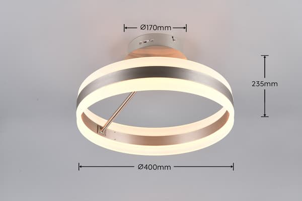 Loftlampe moderne sølv ring med LED-ring 21W DIOS Trio