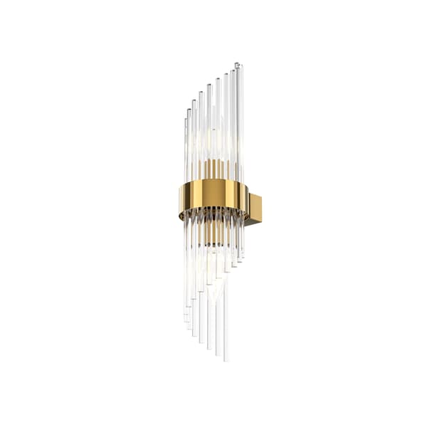 Væglampe glasrør guld Frame 2xE14 60W Maytoni