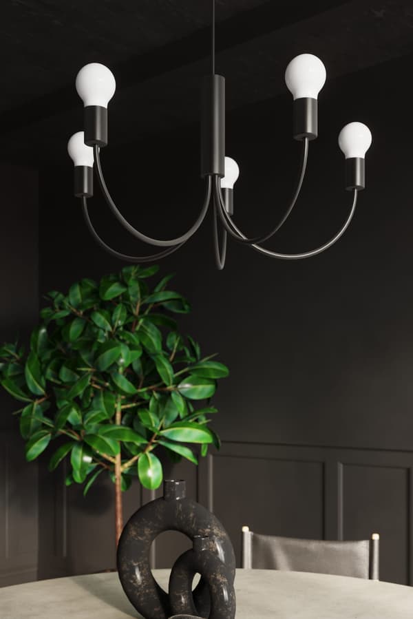 Lysekrone PICCOLO 3 sort fra Sollux Lighting model SL.0856