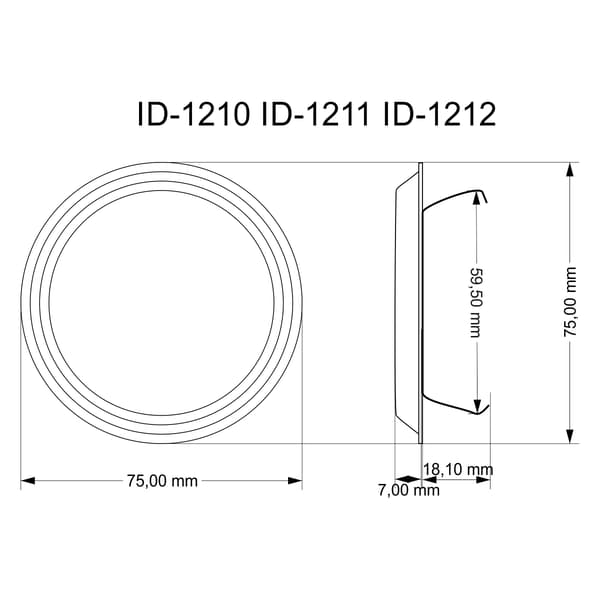 LED trappbelysning 3W vit Rectus ID-1211 Idealed