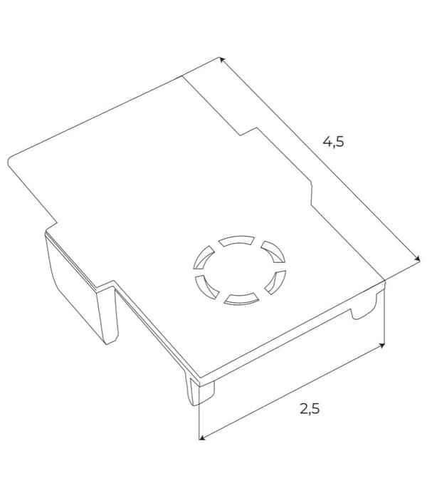 Ändlock för infällda skenor MT0023, MT0024 vit Maxlight