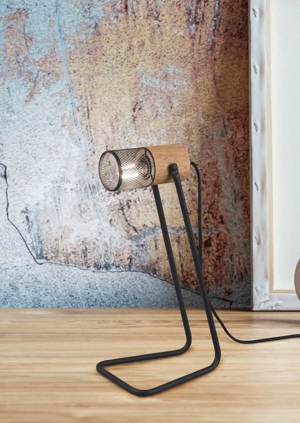 Bordlampe TOSH sort Trio 504300132