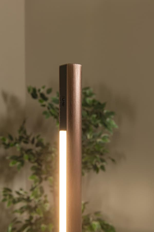 Gulvlampe moderne brun lineær nærhedssensor LED 26W EQUINOX Lucide