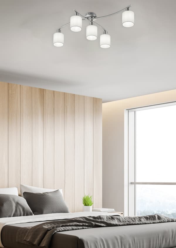 Modern ljuskrona GARDA silver Trio 605400501
