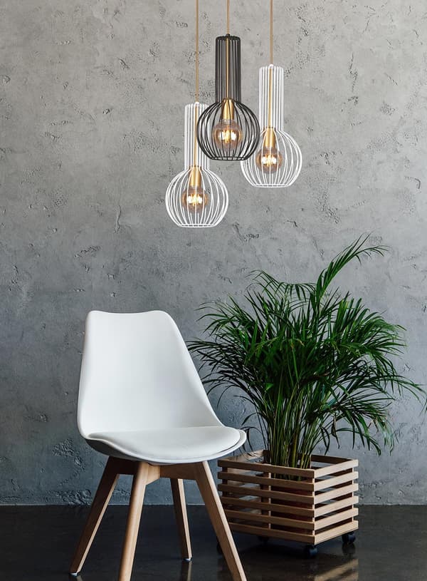 Kaja ARVI K-4525 moderne hvid-guld pendel