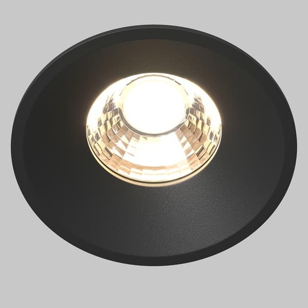 Indbygningsspot rund sort 910lm LED 12W Round Maytoni