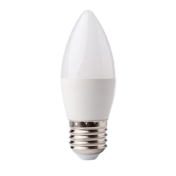 Flimmerfri LED-pære, stearinlys E27 5W 3000K 450lm Ecolight