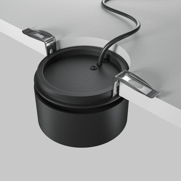 Moderne sort rund LED 12W indbygningsspot ONDA Maytoni Technical