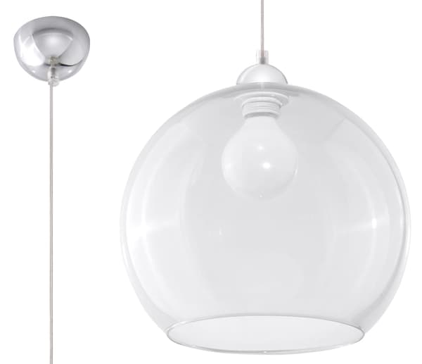 Pendellampe BALL Transparent Sollux Lighting SL.0248