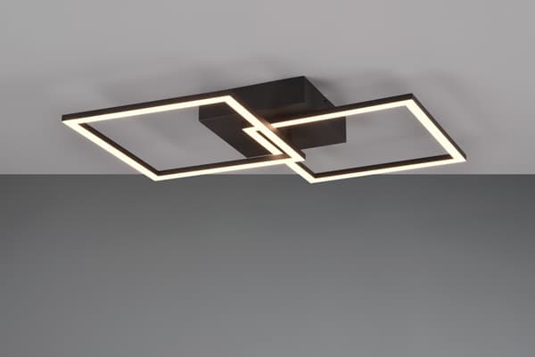 Loftlampe firkanter sort TRAIL LED 20W RL