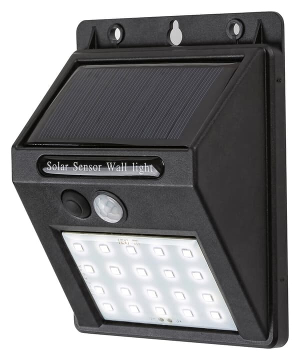 Udendørs solcellevæglampe med sensor LED 1.3W Ostrava sort 7880 Rabalux