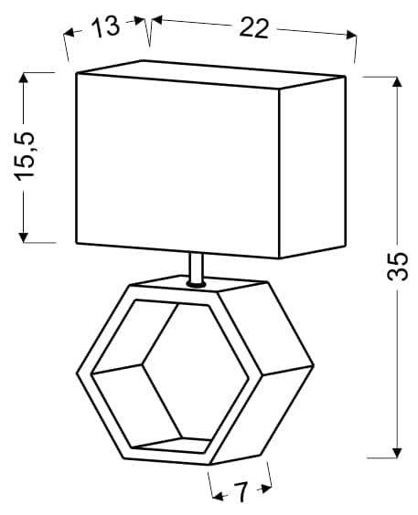 Bordslampa Candellux VIDAL 41-68545 vit
