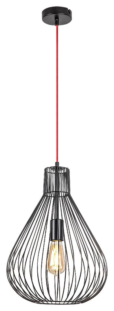 Industriel pendellampe E27 1x40W mat sort 4754 Zille Rabalux