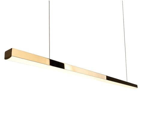 Moderne aflang pendel poleret guld TRIO LED 12W P0425D Maxlight