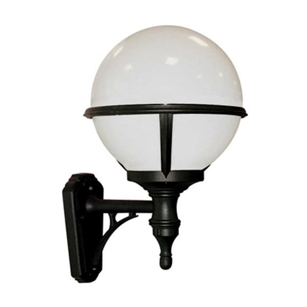 Utomhusvägglampa vit kula E27 60W Glenbeigh Elstead