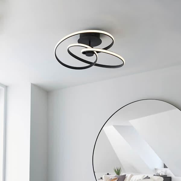Loftlampe moderne sort LED 42W DUNE Endon