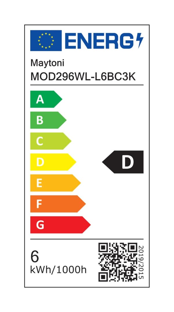 Moderne sort-rav væglampe med LED 6W FLAT Maytoni