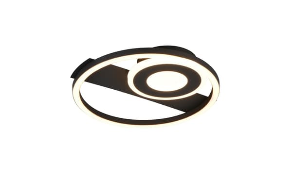 Moderne sort loftlampe med LED-lysring 22W HORUS RL