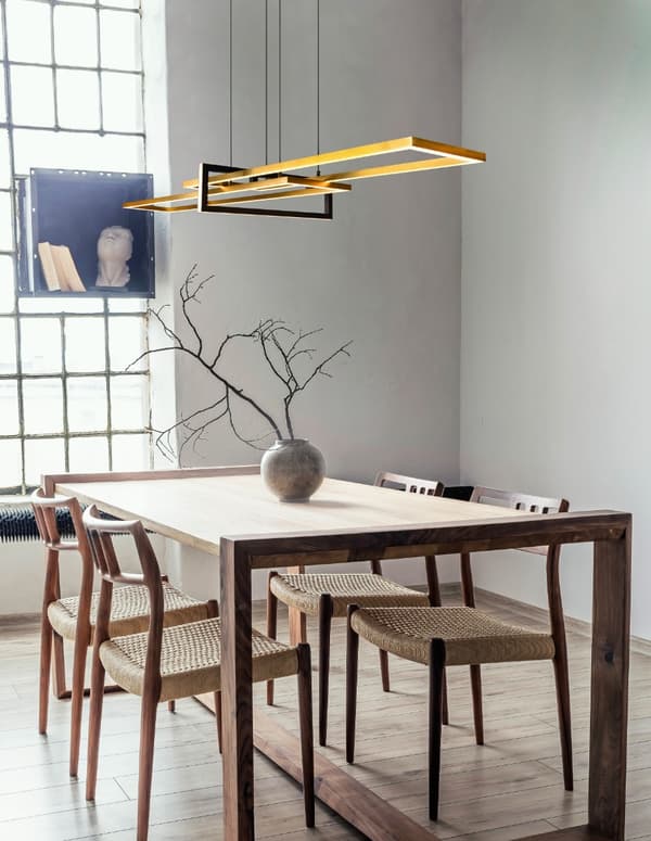 LED-pendellampa SALINAS guld Trio 320310308