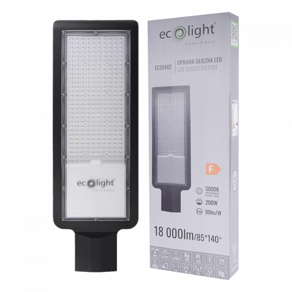 Gadelampe 200W 18000lm 5000K Ecolight EC20482