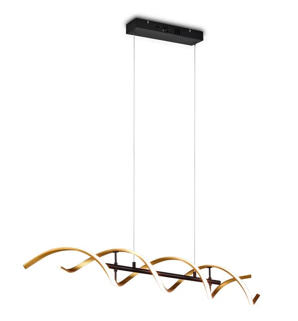 LED-pendellampa SEQUENCE guld Trio 341810208