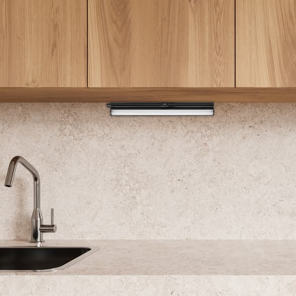 Sort 31 cm underskabslys til køkken med variabel farve LED 4W BAREG Rabalux